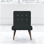 Eva Chair - White Buttons - Walnut Leg - Cheviot Noir