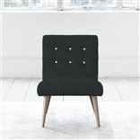 Eva Chair - White Buttons - Beech Leg - Cheviot Noir
