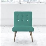 Eva Chair - White Buttons - Beech Leg - Cassia Ocean