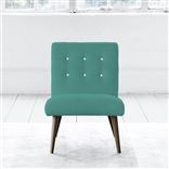 Eva Chair - White Buttons - Walnut Leg - Cassia Ocean
