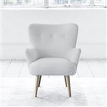 Florence Chair - White Buttons - Beech Leg - Cassia Chalk
