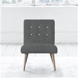 Eva Chair - White Buttons - Beech Leg - Elrick Steel