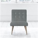Eva Chair - White Buttons - Beech Leg - Brera Lino Zinc