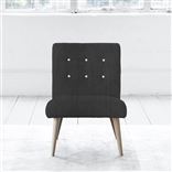 Eva Chair - White Buttons - Beech Leg - Brera Lino Espresso