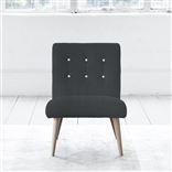 Eva Chair - White Buttons - Beech Leg - Brera Lino Dusk