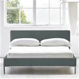 Square Low Bed -  Superking  -  Metal Leg  -  Rothesay Aqua