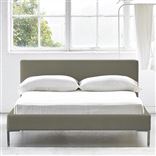 Square Low Bed -  Superking  -  Metal Leg  -  Rothesay Linen