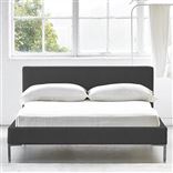 Square Low Bed -  Superking  -  Metal Leg  -  Rothesay Smoke