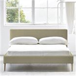 Square Low Bed -  Superking  -  Beech Leg  -  Elrick Hessian