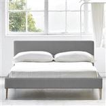 Square Low Bed -  Superking  -  Beech Leg  -  Cassia Zinc