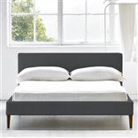 Square Low Bed -  Single  -  Walnut Leg  -  Cassia Granite