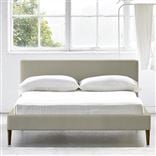 Square Low Bed -  Single  -  Walnut Leg  -  Cassia Dove