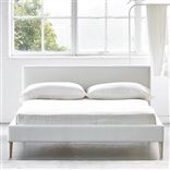 Square Low Bed -  Superking  -  Beech Leg  -  Brera Lino Alabaster