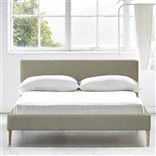 Square Low Bed -  Superking  -  Beech Leg  -  Brera Lino Pebble