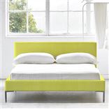 Square Low Bed -  Superking  -  Metal Leg  -  Brera Lino Alchemilla