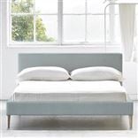 Square Low Bed -  Superking  -  Beech Leg  -  Brera Lino Lapis