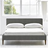 Square Low Bed -  Single  -  Walnut Leg  -  Brera Lino Granite