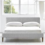 Square Low Bed -  Single  -  Walnut Leg  -  Brera Lino Graphite