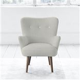 Florence Chair - White Buttonss - Walnut Leg - Conway Ecru
