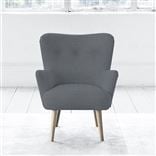 Florence Chair - Self Buttonss - Beech Leg - Conway Gunmetal