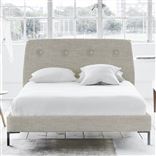 Cosmo Bed - White Buttons - Superking - Metal Leg - Conway Linen