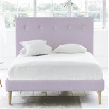 Polka Bed - White Buttons - Single - Beech Leg - Conway Orchid