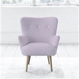 Florence Chair - White Buttonss - Beech Leg - Conway Orchid