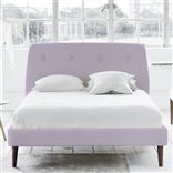 Cosmo Bed - Self Buttons - Superking - Walnut Leg - Conway Orchid