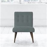 Eva Chair - Self Buttonss - Walnut Leg - Rothesay Aqua