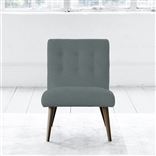 Eva Chair - Self Buttonss - Walnut Leg - Rothesay Aqua