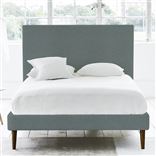 Square Bed - Superking - Walnut Leg - Rothesay Aqua