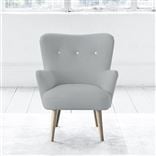 Florence Chair - White Buttonss - Beech Leg - Conway Platinum