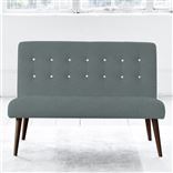 Eva Sofa - White Buttons - Walnut Leg - Rothesay Aqua