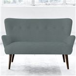 Florence Sofa - Self Buttons - Walnut Leg - Rothesay Aqua