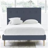 Polka Bed - Self Buttons - Single - Beech Leg - Rothesay Denim