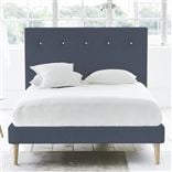 Polka Bed - White Buttons - Single - Beech Leg - Rothesay Denim