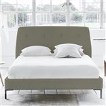 Cosmo Bed - Self Buttons - Superking - Metal Leg - Rothesay Linen