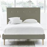 Polka Bed - White Buttons - Superking - Beech Leg - Rothesay Linen