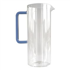 Carafe Transparente Poignée Bleue