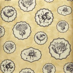 Herbariae Dore Yellow Wallpaper