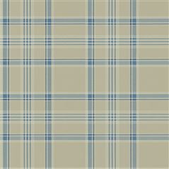 Deerpath Trail Plaid Slate Checked Wallpaper