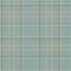 Deerpath Trail Plaid Mist Checked Wallpaper
