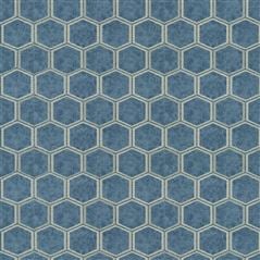 Manipur Delft Blue Wallpaper