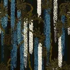 Wisteria Alba Ruisseau Floral Blue Wallpaper