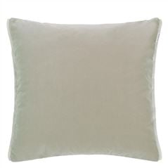 Varese Dove & Alabaster White Velvet Throw Pillow