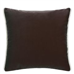 Varese Cocoa & Roebuck Brown Velvet Throw Pillow