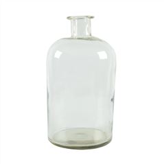 Vintage Handblown Large Clear Glass Vase