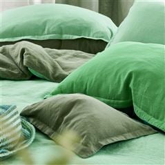 Biella Pale Jade & Olive Bed Linen