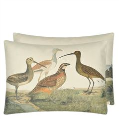 Birds Of A Feather Parchment Linen Cushion