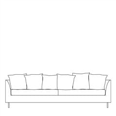 Sleek Sofa With Square Cushions